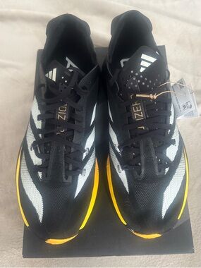 adidas Women’s Adizero Adios Pro 3 - Size 7.5, Core Black / Zero Metalic / Spark